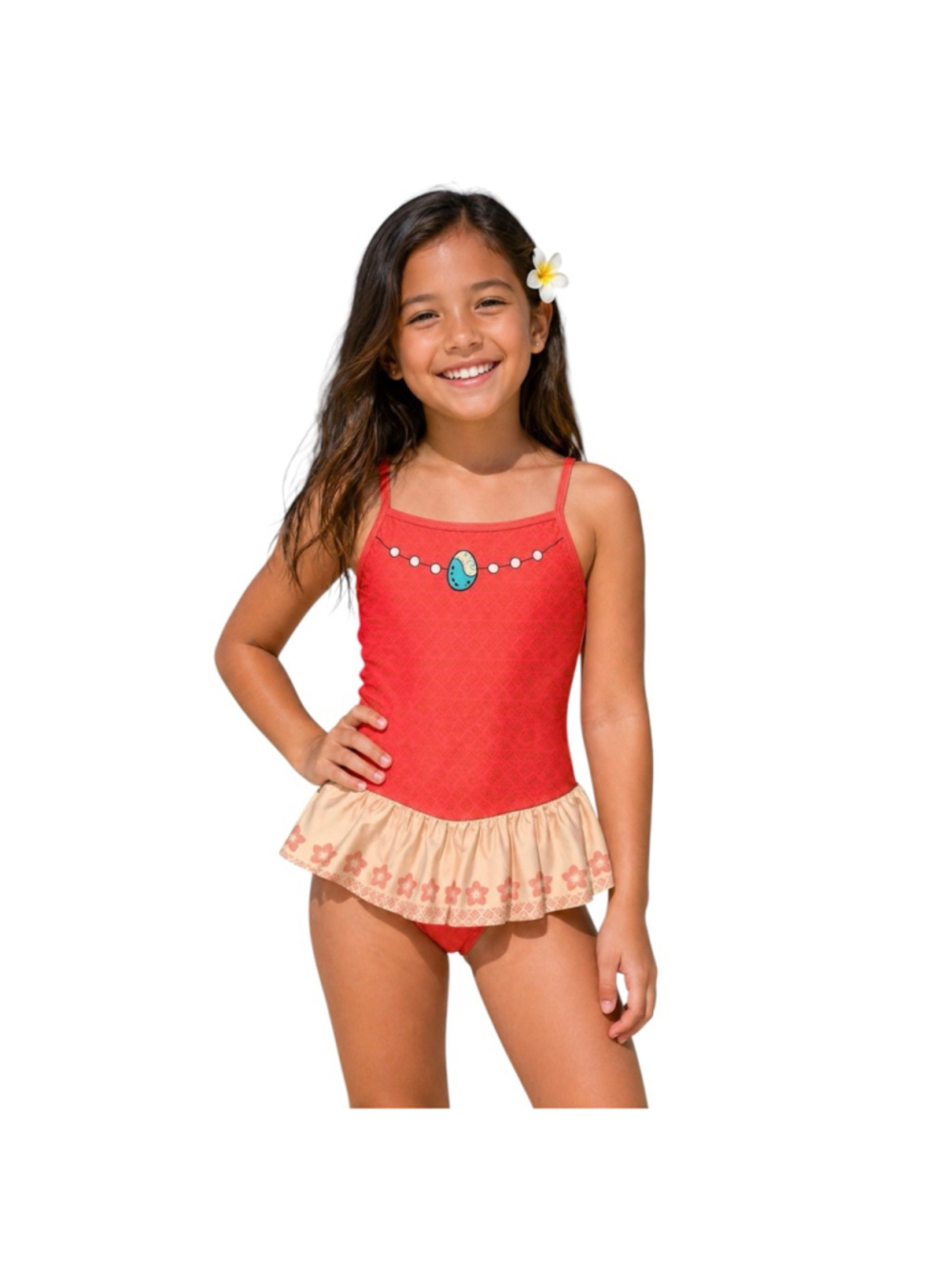Disney Moana Girls One Piece Swimsuit Size 8 NWT
